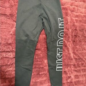 Nike kids Charcoal Leggings with 'Just Do It' Print